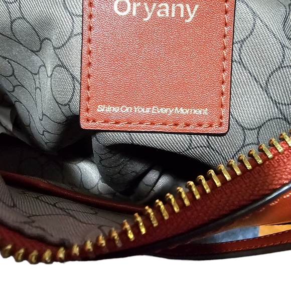 ORYANY Greta Logo Shoulder Bag in Orange - Picture 4 of 12